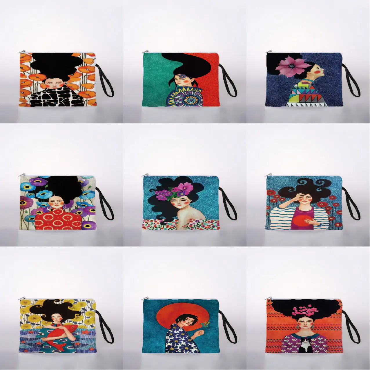 

Muxia oil painting print ladies cosmetic bag cute leisure travel portable storage handbag cosmetic bag toiletries bag