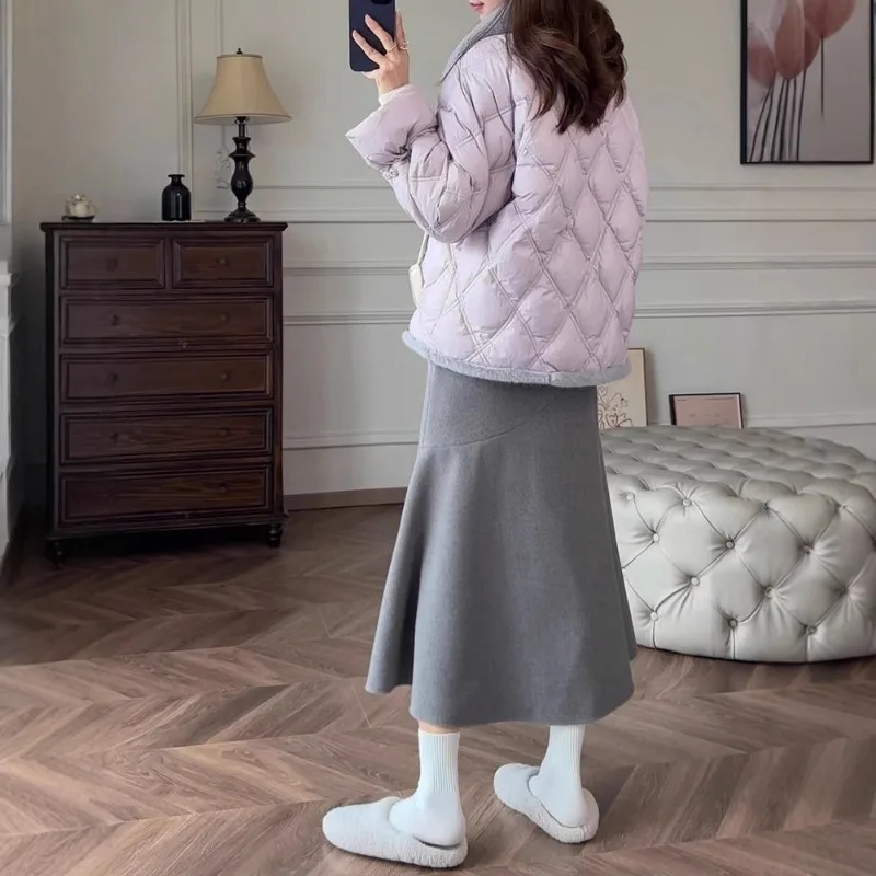 Women's Models Autumn Winter Tops Coat Cotton Clothes Lingerie Short Thickened Warm Simple Comfortable Loose Designed Versatile