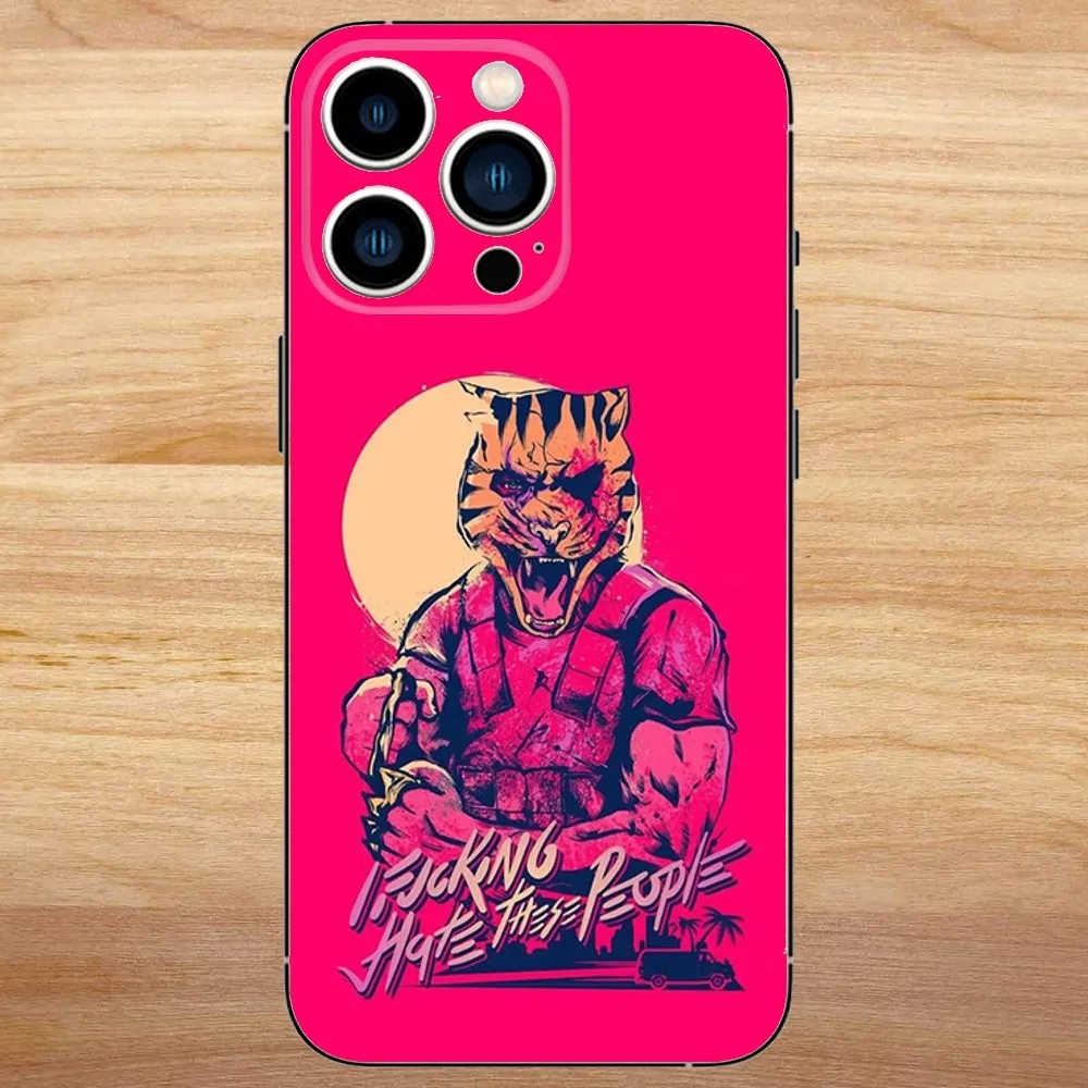 Video Game Hotline Miami Phone Case For iPhone15,14,13,12,11,Pro,Max,Plus,Mini,X,XS,XR,8,7,6,S,Plus,SE Soft Black Case