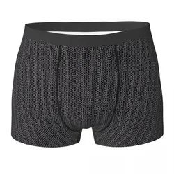 Boxer Underpants Shorts Metal Chainmail Medieval Armor Panties Male Ventilate Underwear for Homme Man Boyfriend Gifts