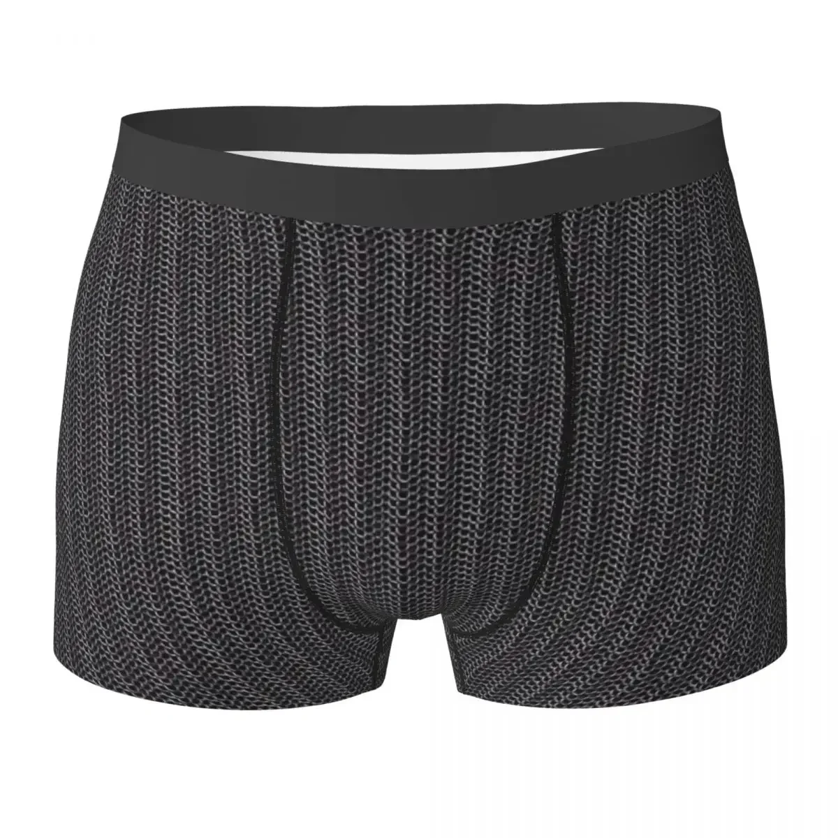 Boxer Underpants Shorts Metal Chainmail Medieval Armor Panties Male Ventilate Underwear for Homme Man Boyfriend Gifts