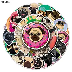 10/30/50pcs Cute Pug Dog Stickers Animals DIY Car Laptop Suitcase Skateboard Guitar Phone Cartoon Graffiti Sticker Kid Gift Toys
