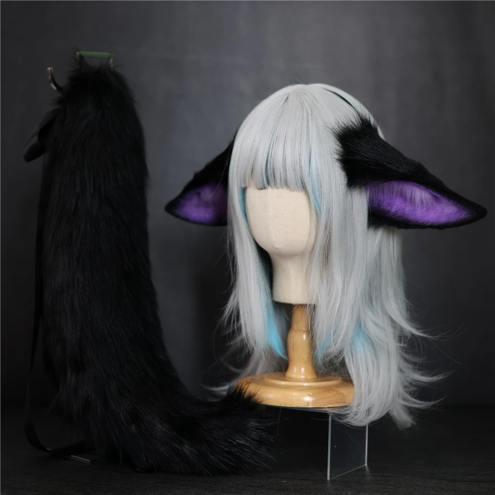 

New Genshin Impact Yae Miko Cosplay Brown Fox Ears Hairhoop Headwear Scalp Simulation Anime Costume Accessories