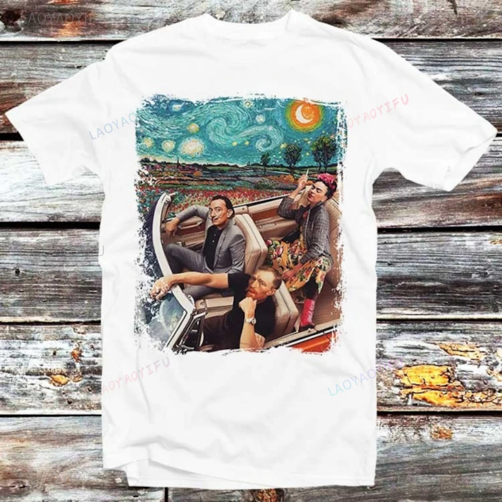 Famous Artists All in One T Shirt Vincent Van Gogh Salvador Dali Banksy Artist Parody Funny Parody Art Top Bestseller Tee