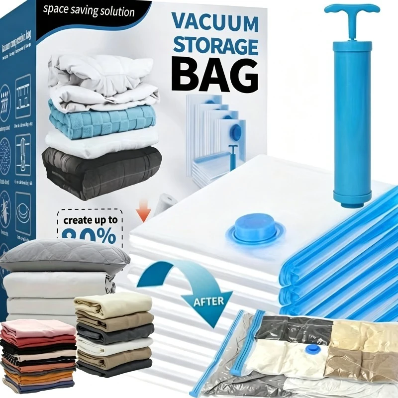3 Stück Vakuum-Kompressionsbeutel in den Größen XS/S/M/L/XL. Großhandel mit Aufbewahrungstaschen für Saisonkleidung, Bettdecken und Reisen. Organizer für Zuhause