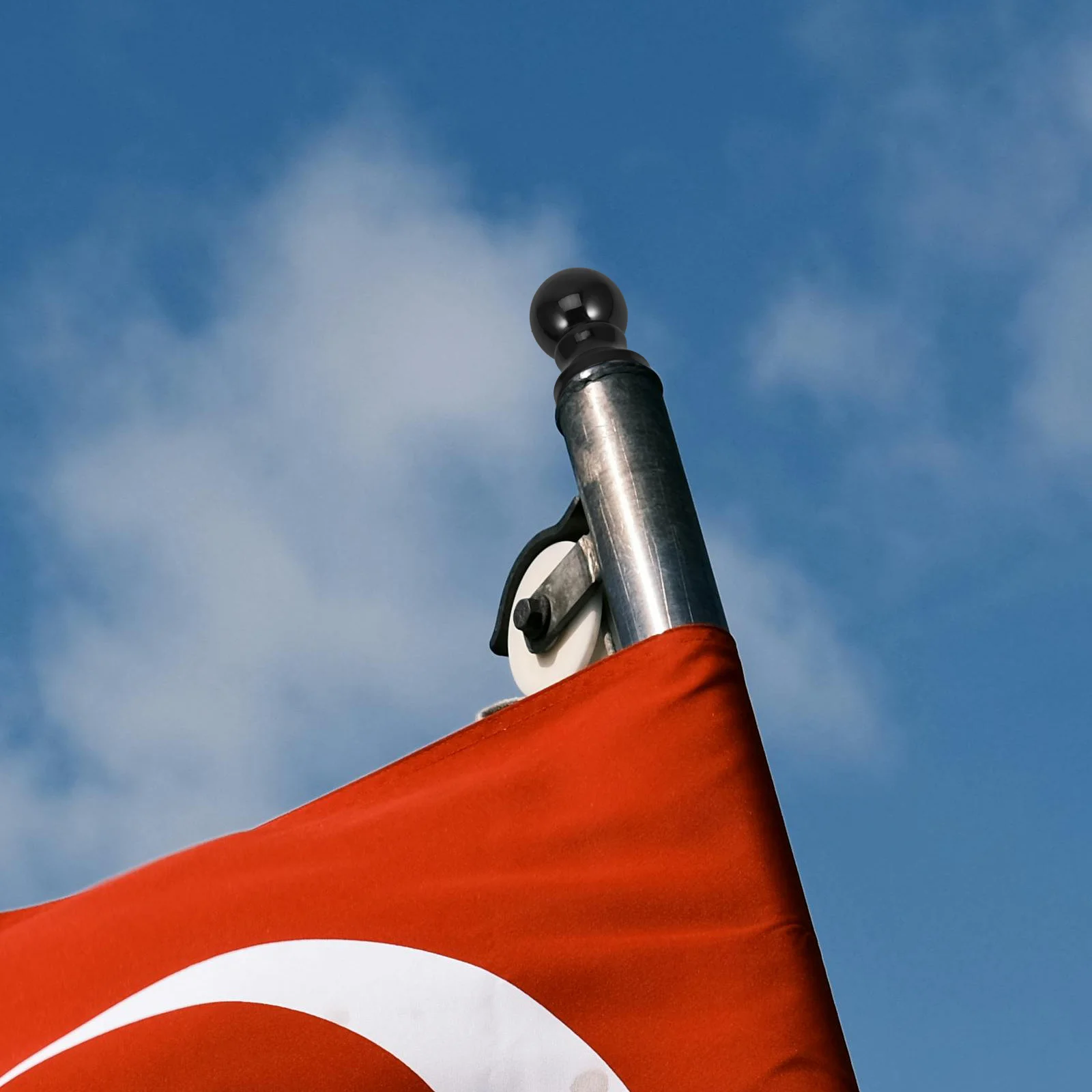 

5Pcs Flagpole Ball Topper Silver Round Finial for Outdoor Flag Pole Display Easy Installation Rotating Design Untangled Flag