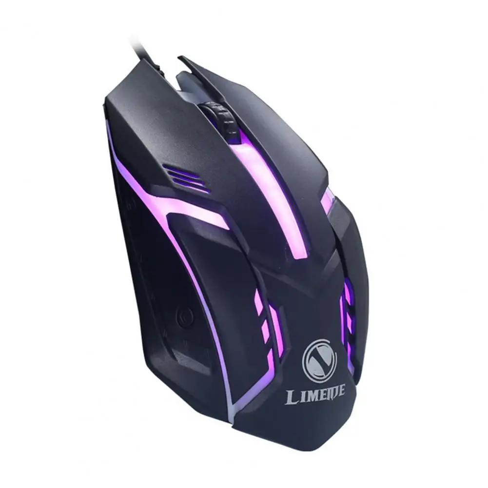 Anti-sweat Gaming Mouse Colorful Led Gaming Mouse A Mechanical 1000 Dpi E-sports Usb Wired Mouse for Desktop Laptop Pc Computer