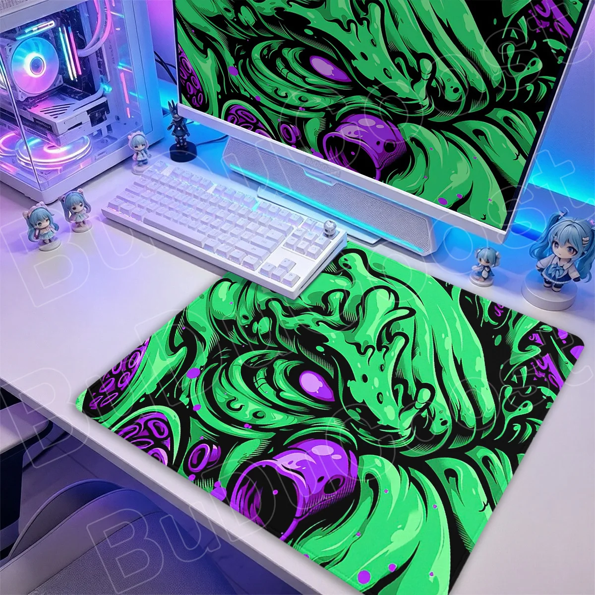 Small Computer Table Gaming Mat Square Mausepad Pc Office Accessories Cool Octopus Monster Gamer Mousepad Speed Keyboard Deskmat