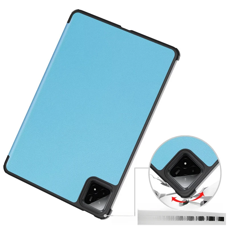 Tri-Fold Case for Xiaomi Pad 8 Pro 11.2 Inch with Auto Wake Sleep Shockproof Leather Cover