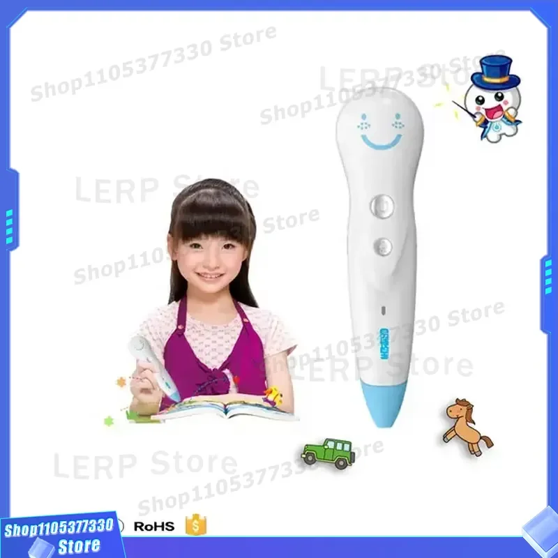 Smart Talking Pen for Kids Educational Learning Toys Digital Book Reader Home Study Aid Customizable Voice Point Reading