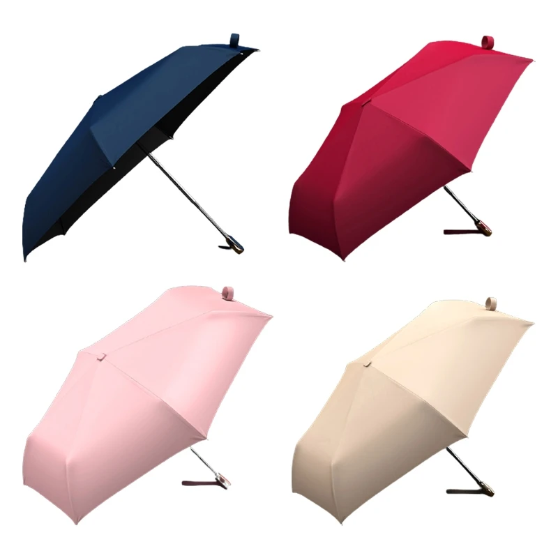 Automatic Folding Umbrella Flat Ultralight Travel for Sun Umbrella 6 Ribs Paraso