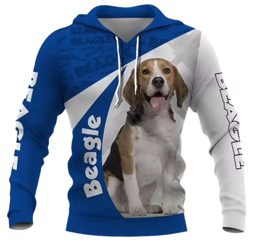Y2K 3D Printed Beagle Dogs Men Hoodies Fashion Animal Pullovers Streetwear Tracksuit Beagle Lover Clothing Kid Hoodie Women Hood