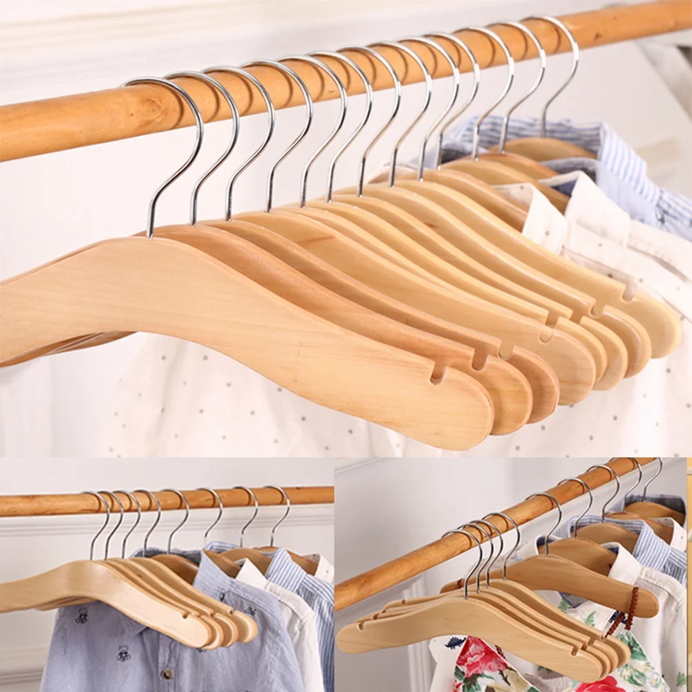 

ABKW-Wooden Baby Hangers,Kids Hangers,Notched Shoulder Design For Children Clothes,Decoration Hanger,20 Pack,Small