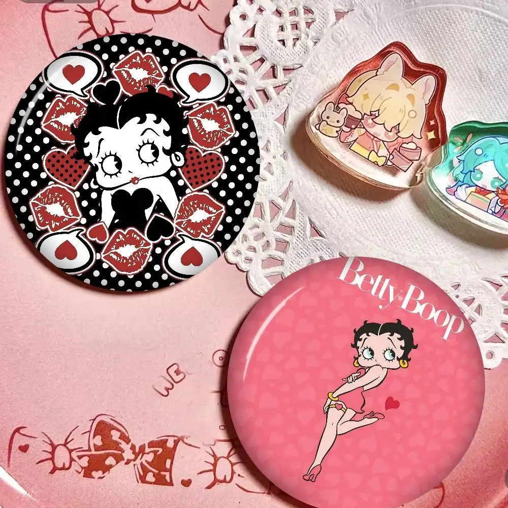 C-Cute Betty Boop New  Brooches Soft Button Pin Funny Silly Gnarpy on A Skateboard Meme Badge Gamer Collection Gifts