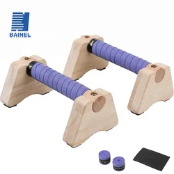 Wooden Push-up Stand Non-SlipPush Up Bar Handles Fitness Pushup Board Calisthenics Parallettes Bar Exercise Equipment for Home
