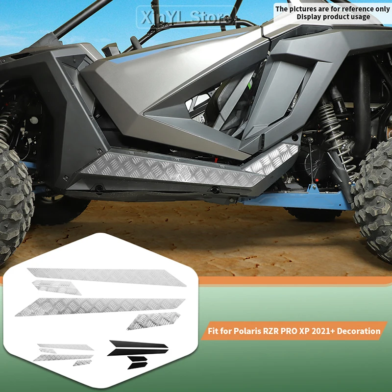 

UTV Metal Interior Side Skirt Trim Kit Cover Trim Compatible with Polaris RZR Pro Xp Ultimate 2021 Up (4pcs/Set )