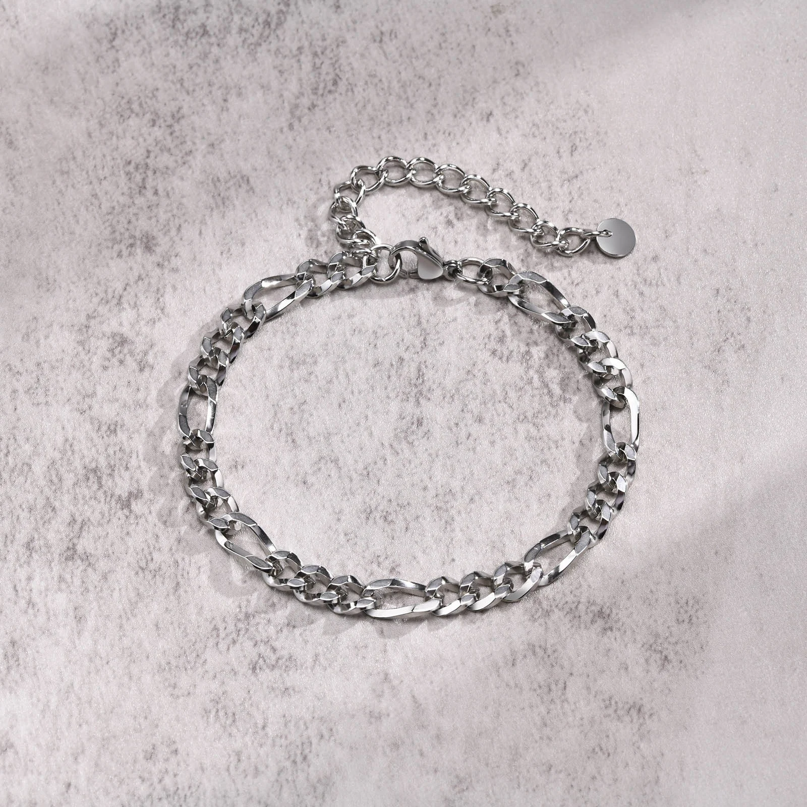 Figaro Chain Bracelets for Men Women,Adjustable Stainless Steel Silver Gold Color NK Chains Bracelets,Jewelry Accessories Gift