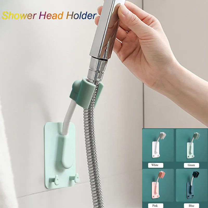 Shower Head Holder 360°Adjustable Bracket Holder Bathroom Wall Mount Suction Cup Rail Stand Universal Self-Adhesive Toilet Tool