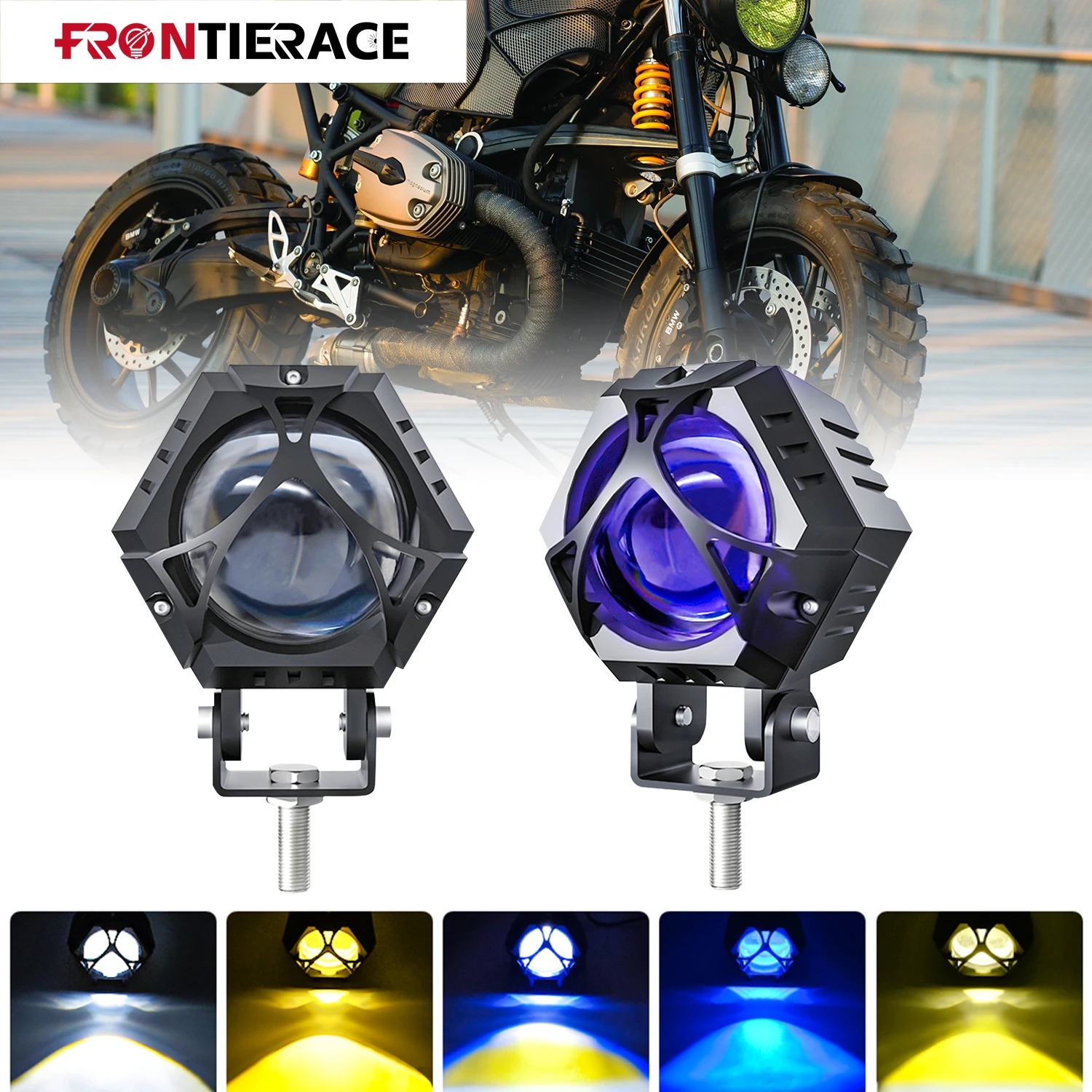 

Explorers Motorcycle Led Headlight Blue Fog Lamps Auxiliary Brighter Lamp Miles Headlight 4x4 Off Road Super Brighter 12V 24V