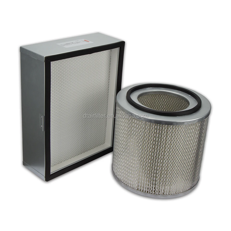 Dust Filter Cylinder Gas Turbine Intake Metal Screen Wood Pulp Fiber Dust Filter element Cartridge Hepa Filter