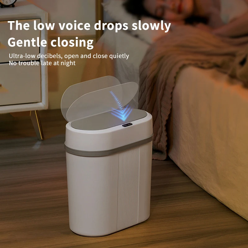 Smart garbage can Household automatic induction living room bathroom Large waterproof electric kitchen garbage can with cover