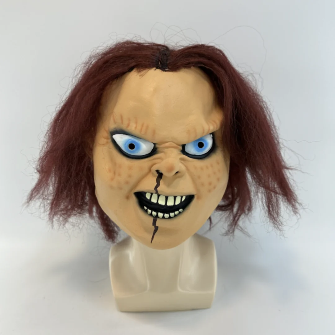 

2021 Chucky Mask Child's Play Costume Masques Ghost Chucky Masks Horror Face Latex Mascarilla Halloween Devil Killer Doll Helmet