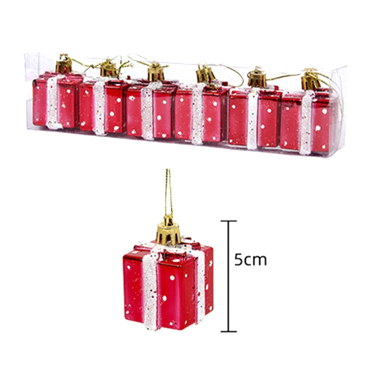 A71P الأحمر شجرة عيد الميلاد تزيين مُثبت اكسسوارات الزفاف السنة الجديدة نافذة تزيين مُثبت ، فاكهة مدببة طويلة #6