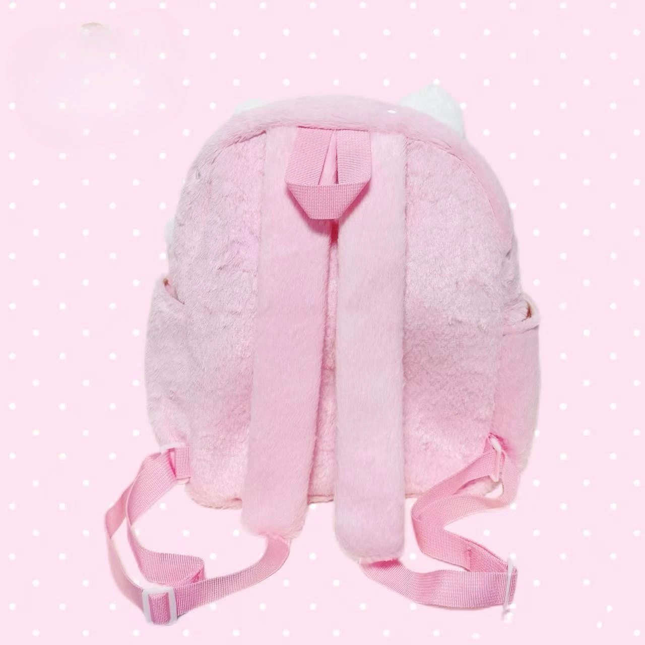 Japanese Subculture Strawberry Angel Daughter Clothing Accessories Backpack Women Sweet Pink Plush Backpack Mochilas Para Mujer