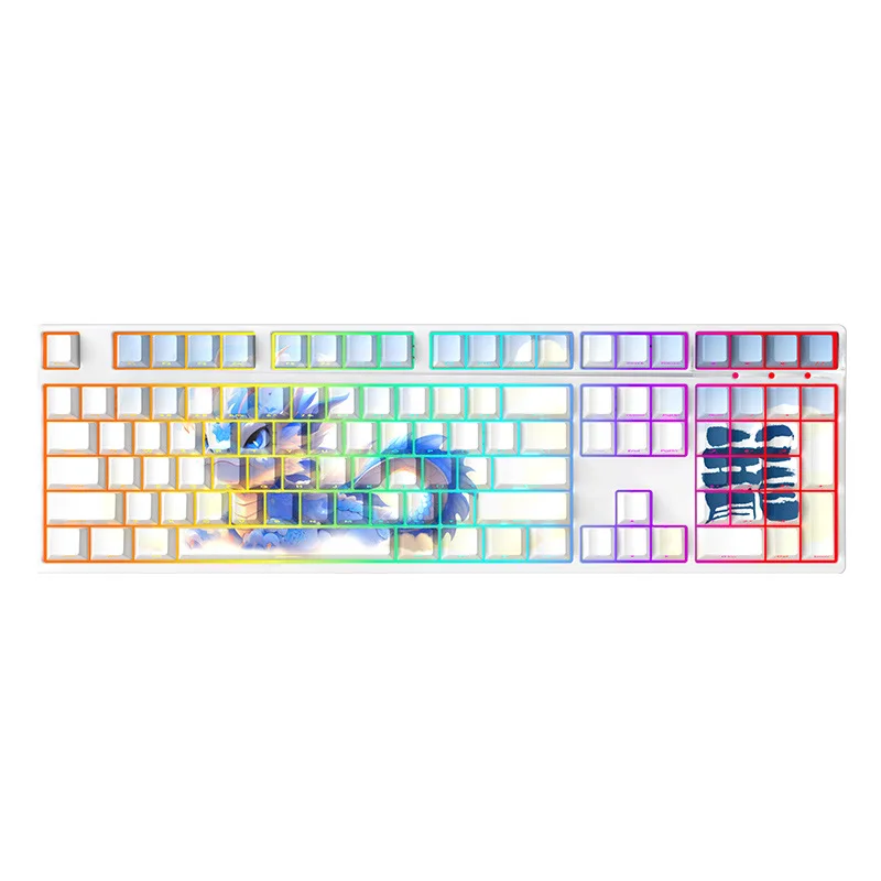 

Wireless, Bluetooth, three-mode, mechanical, keyboard 108 keys, dark tea, red and green axis, side engraving, wired, e-sports