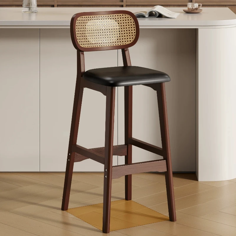

Outside Comforable Bar Chair With Backrest Modern Minimalist Dining Room Bar Chair Nordic Elegant Taburete Alto Bar Furniture