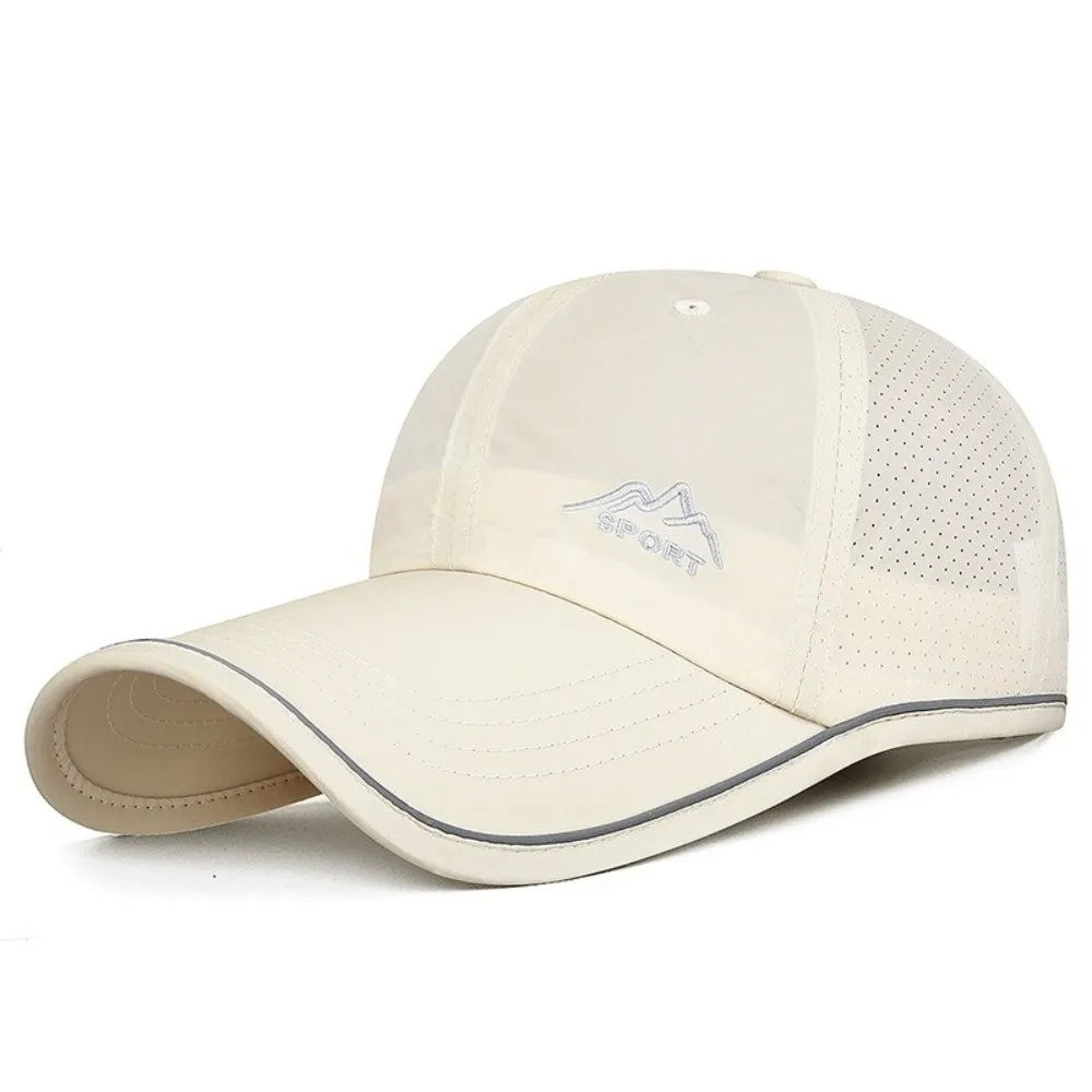 Fashion Quick Dry Mesh Baseball Cap Reflective Strip Anti-UV Running Hat Lightweight Breathable Sports Caps Tennis