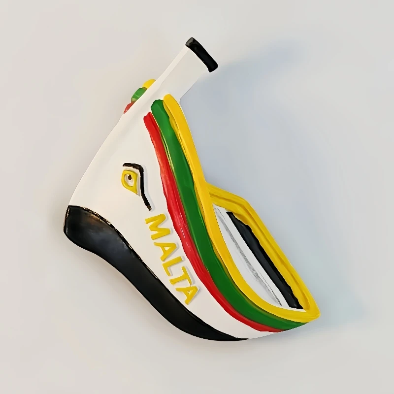 أوروبا، مالطا، قارب صغير، مجسم ثلاثي الأبعاد، لوحة راتينج، ديكور منزلي، مغناطيس الثلاجة، هدايا تذكارية للسياحة #2