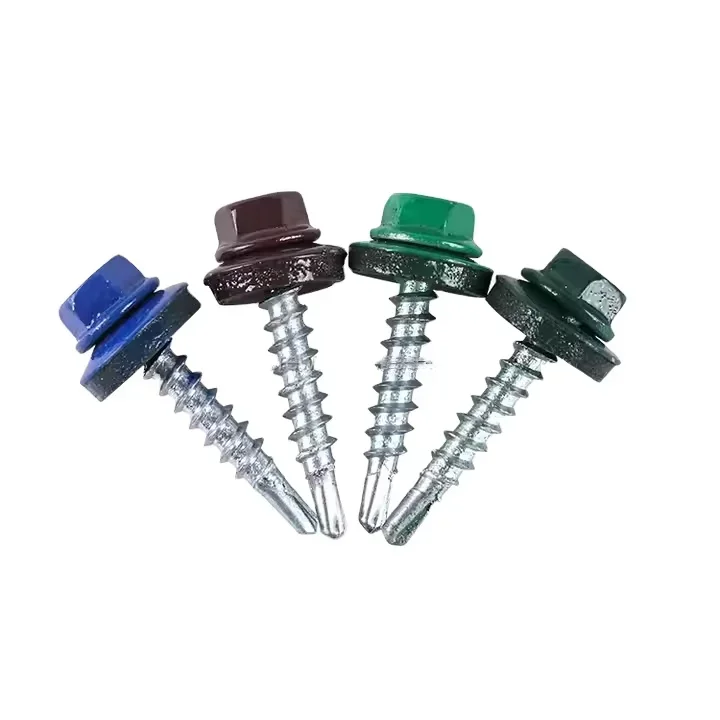 Best Selling Top Grade Colored Hex Head Self Drilling Screws With EPDM Washer From China Screw Manufacturer