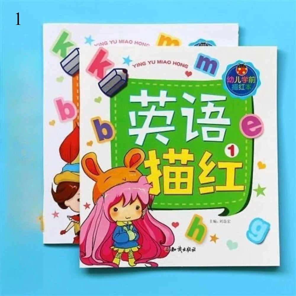 Nuevo Producto, 2 libros/juego de libros de rastreo en inglés, libros de ejercicios de práctica de escritura ABC, ejercicios de escritura a mano, aprender a escribir el alfabeto