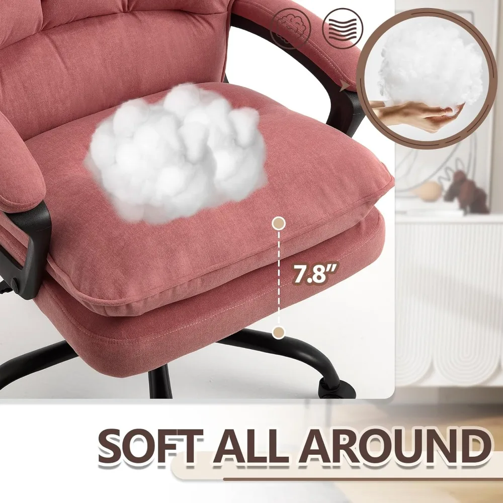 Ergonomically Designed Cushioned Office Chair for Extended Use with Adjustable Height for Executives