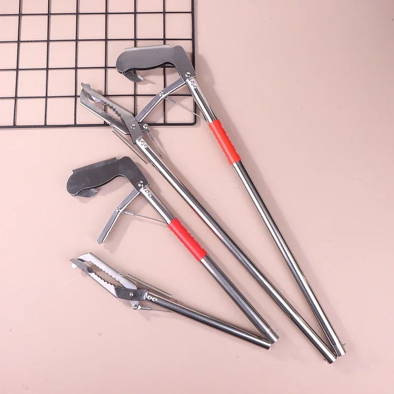 

Snake Clamp Foldable Reptile Tongs Stainless Steel Grabber Tool Extended Length Multi Functional Design Crab Claws Fishing
