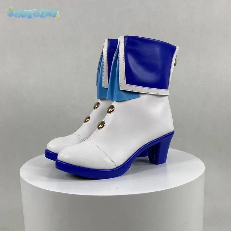 Hayase Yūka Game Blue Archive Cosplay Mischief Alice Shoes Campus Sweet leather boots Party Christmas Men Women Heels Short