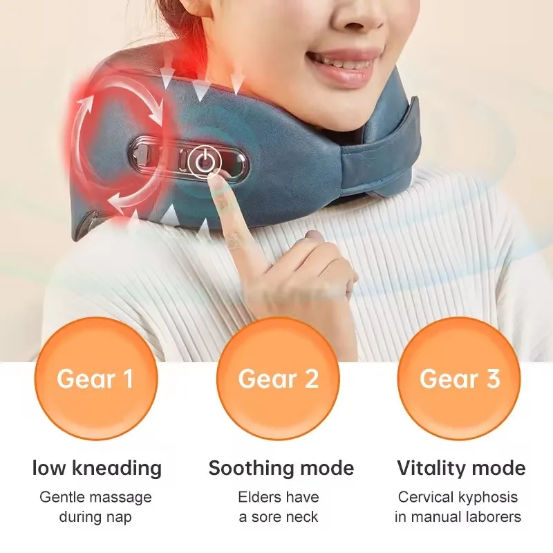 يستخدم المستشفى جهاز تدليك علاج الجر بالضغط الساخن لمريض الرقبة