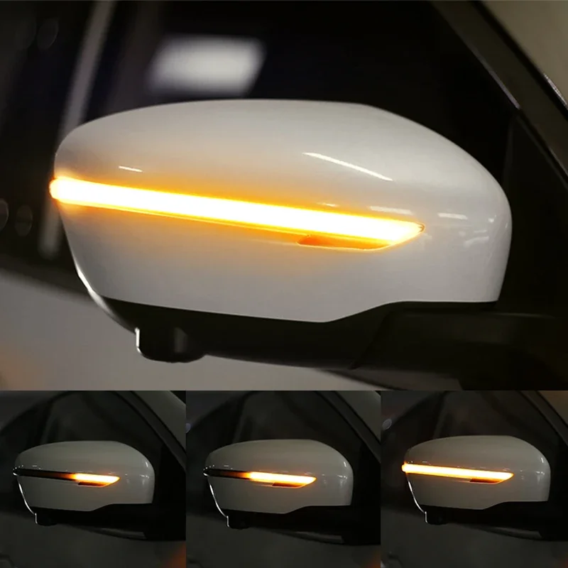 Luz LED indicadora de espejo retrovisor de coche, tira de faros automáticos, señal de giro, luces de día para iluminación de coche, 12V