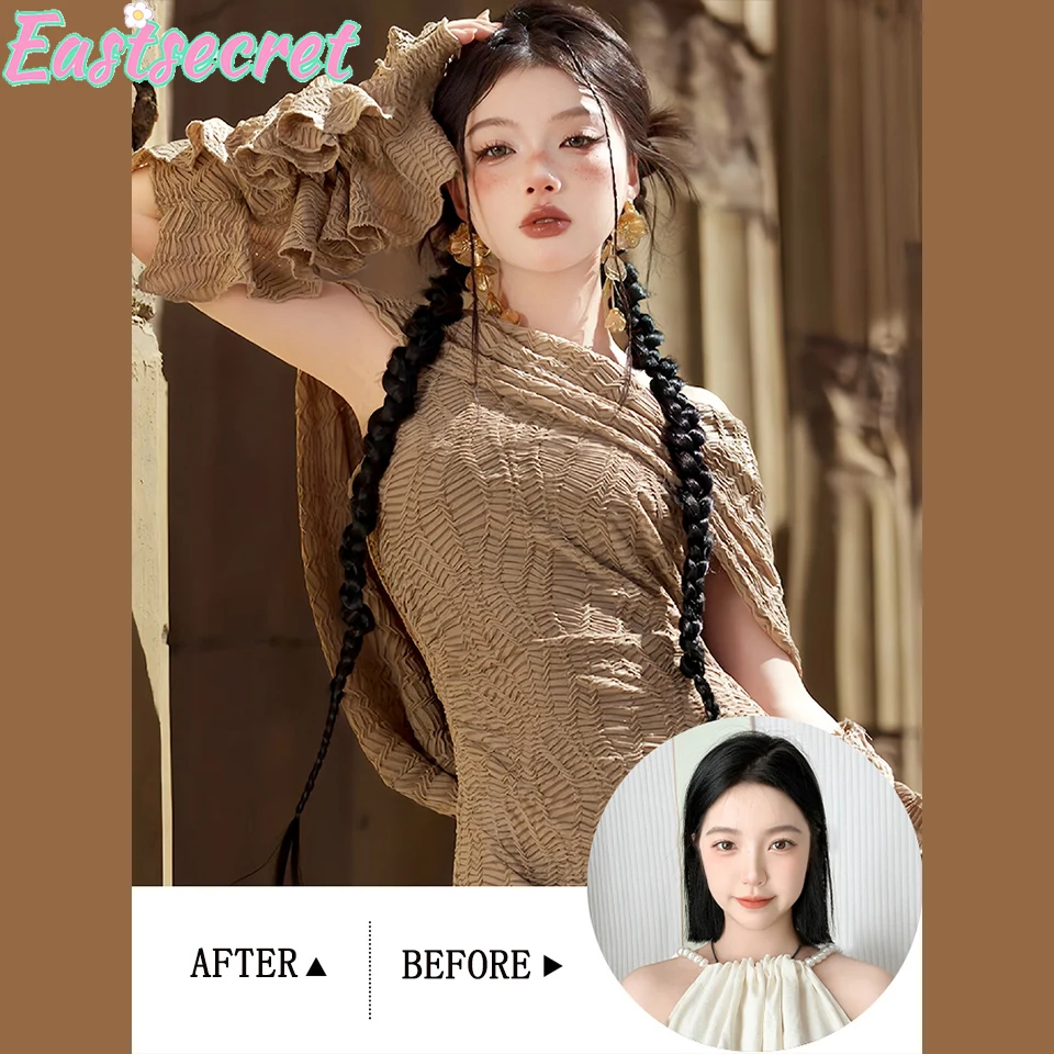 EASTTwist Braid Wig Synthetic Braiding Ponytail Hair Extensions Female Twist Boxing Braid Dirty Braid New Chinese Style Ponytail