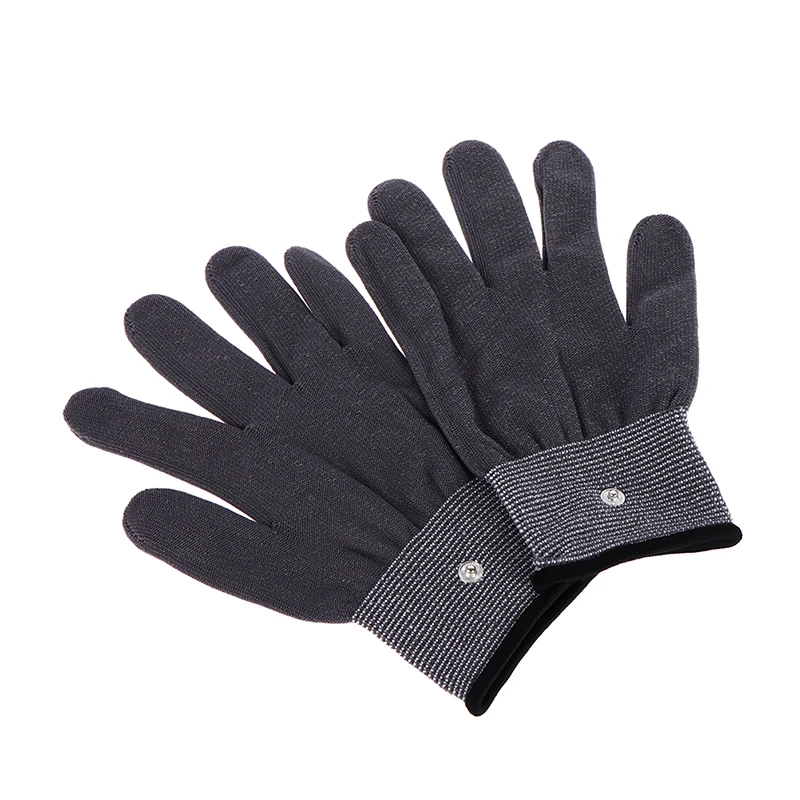 1Pair Electrode Massage Mitts Electrode Gloves for Tens Machine Conductive Gloves Therapy Hand Massage Electrotherapy Wire