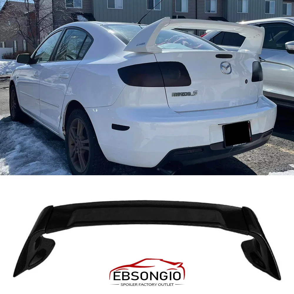 Für Mazda 3 Limousine 2006-2013 MUGEN STYLE HECKLIPPE SPOILER FD2 Heckklappen-Spoiler Flügel