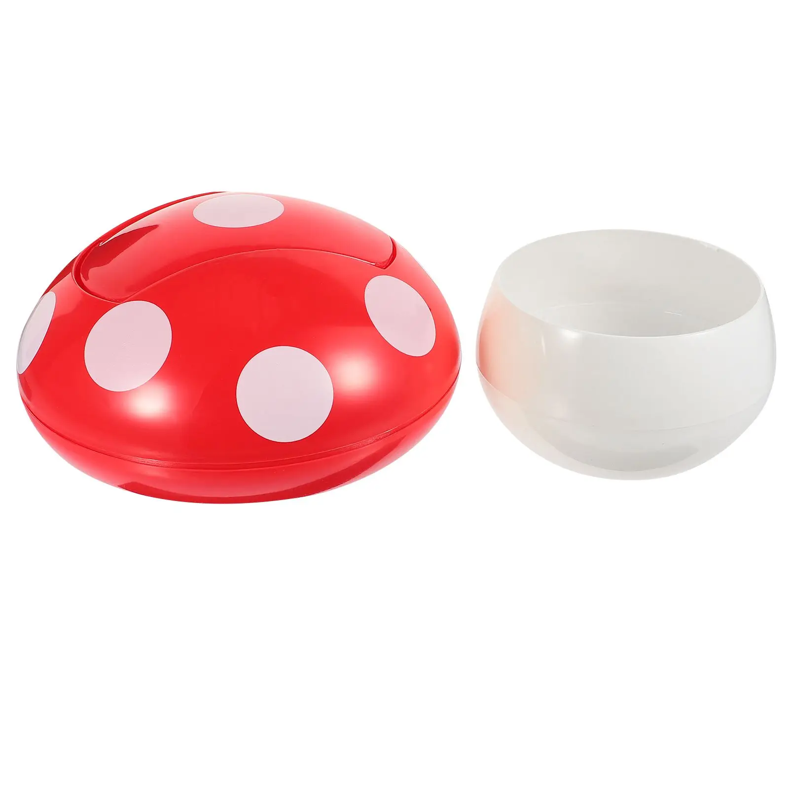 

Mushroom Trash Can Small Waste Basket Desk Container Cute Red White Mini Bucket Table Top Storage Organizer Safe