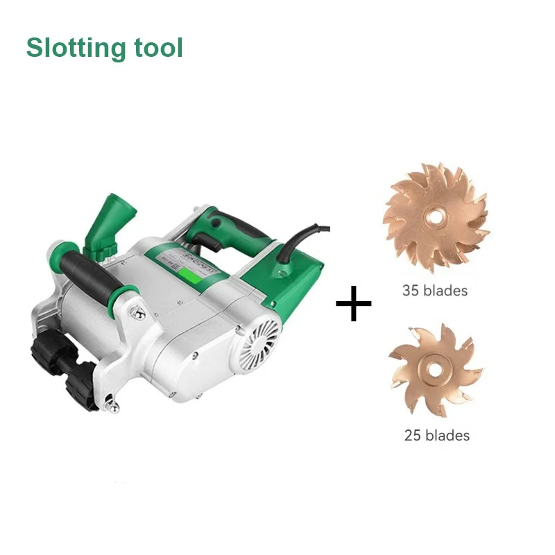 Electric Wall Chaser Groove Cutting Machine 1100W 35MM/25MM Concrete Wall Slotting Machine Brick Wall Slot Cutter 220V/110V