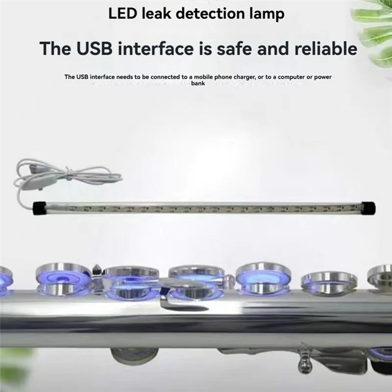 -ESTR Saxophone Leak Detection Light Flutes LED Tester Lamp For Wind Instrument Repair