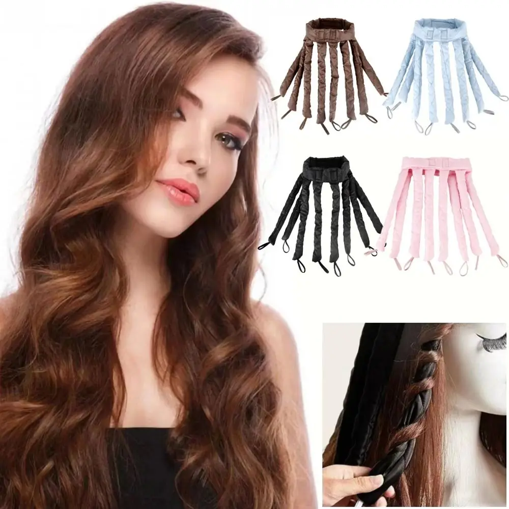 

Removable Flexible Heatless Hair Curlers Hair Styling Tools Sleeping Curling Headband DIY Soft Overnight Hair Rollers Girls