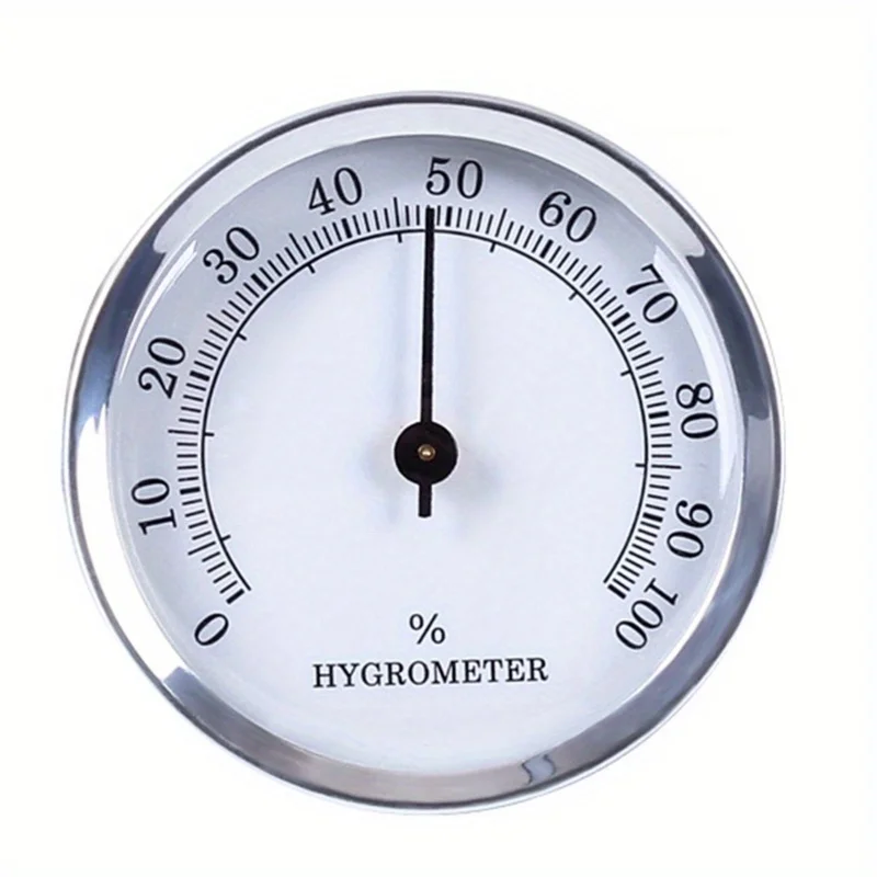 1/2Pcs Hygrometer Round Analog Hygrometer for Cigar Humidor, Accurate Reliable Cigar for CASE Small Round Accurate Cigar Hygrom