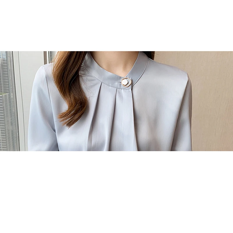 Autumn Women Chiffon Blouse Shirt Women Tops Long Sleeve Blouse Women Blusas Mujer De Moda 2024 Blouses Femme Shirts Top F86