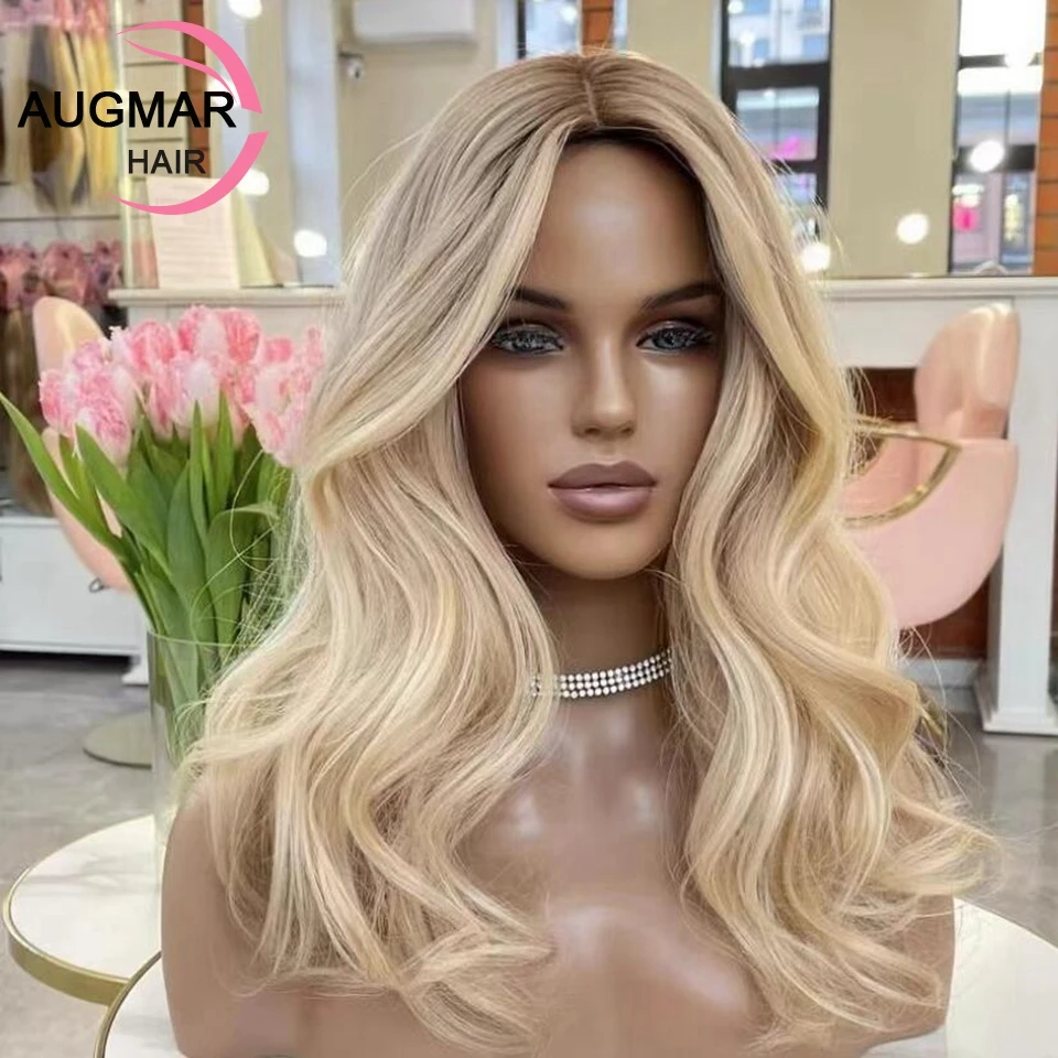 13X4 360 Blonde Body Wave Lace Front Pruik Menselijk Haar Bruin Accent Lace Frontale Pruik Hd Lace Pruik 13X6 Human Hair Pruiken Voor Vrouwen