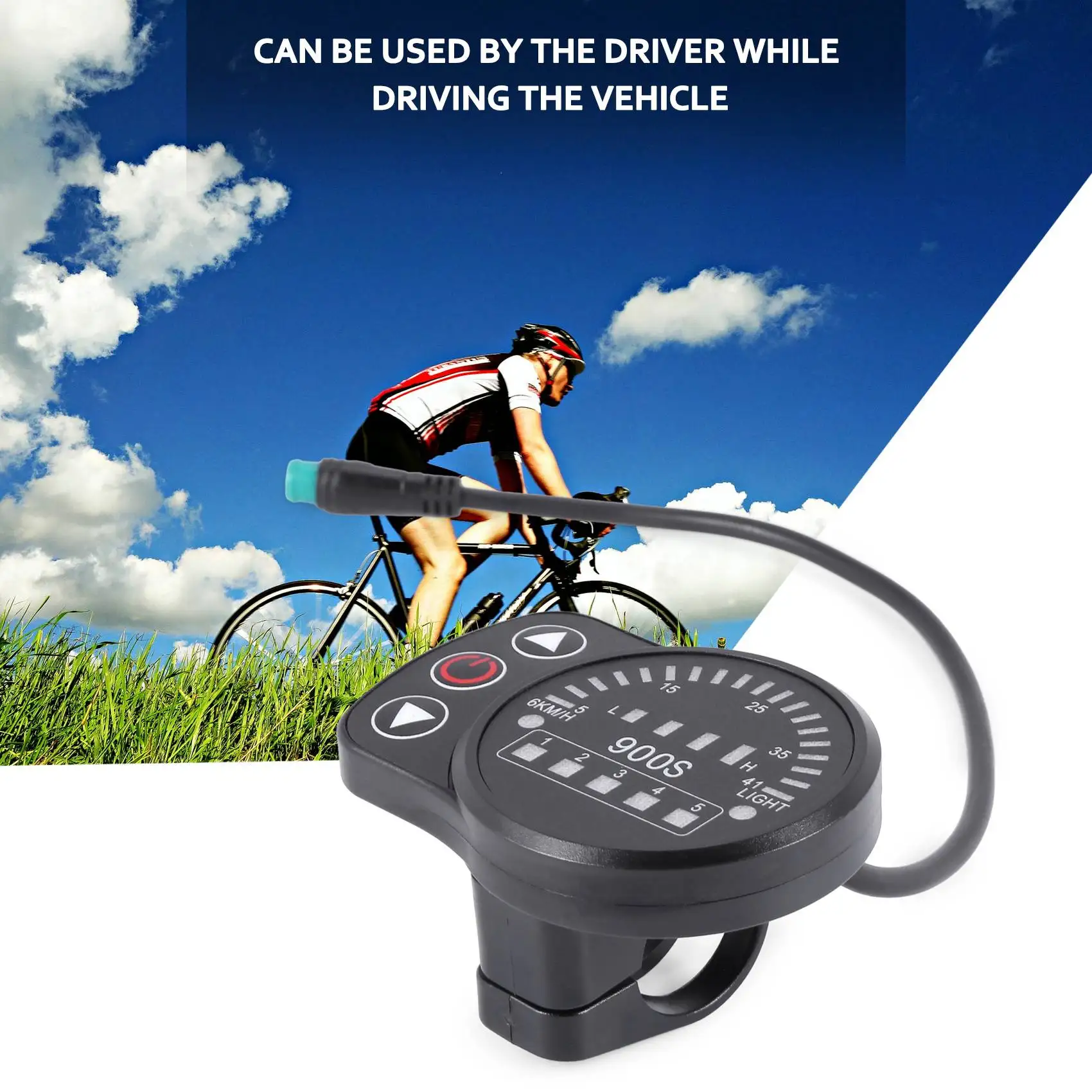 AC22 KT-900S E-Bike LED عرض متر موصل مقاوم للمياه عرض رمز الجدول العالمي 24 فولت/36 فولت/48 فولت دراجة كهربائية ذكي Co